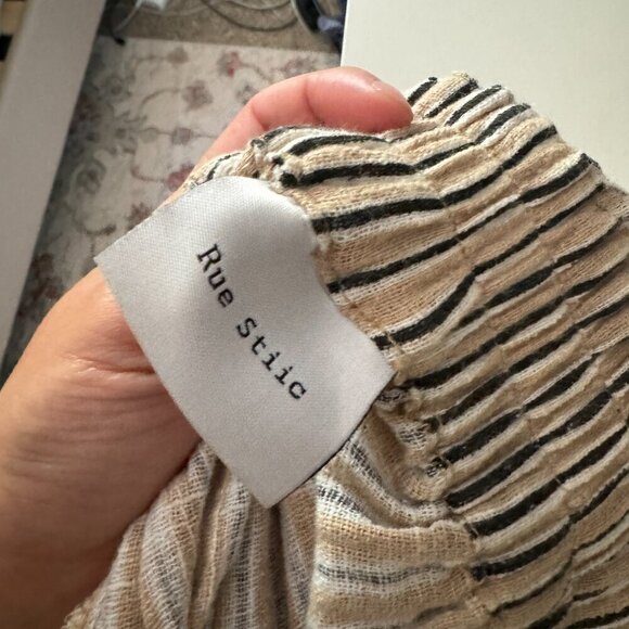 🦋 AUSTRALIAN RUE STIIC Stripe Tan Jumpsuit Size XS - Picture 5 of 5